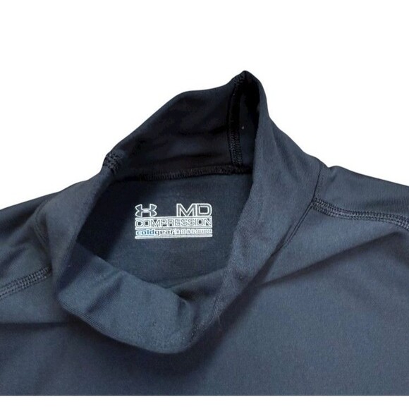 Under Armour Men's Size Medium Coldgear Mock Neck Compression Shirt Base Layer - Picture 3 of 8